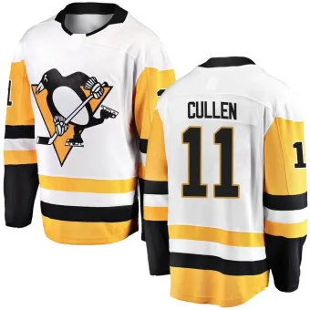 Men's John Cullen Pittsburgh Penguins Away Jersey - White Breakaway