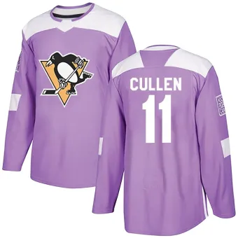 Men's John Cullen Pittsburgh Penguins Fights Cancer Practice Jersey - Purple Authentic