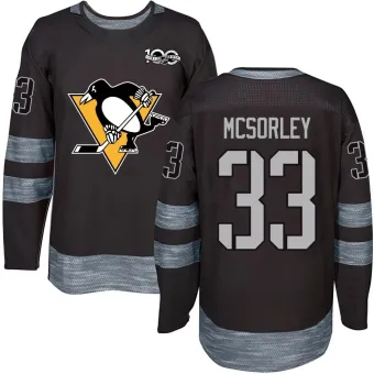 Men's Marty Mcsorley Pittsburgh Penguins 1917-2017 100th Anniversary Jersey - Black Authentic