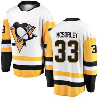 Men's Marty Mcsorley Pittsburgh Penguins Away Jersey - White Breakaway