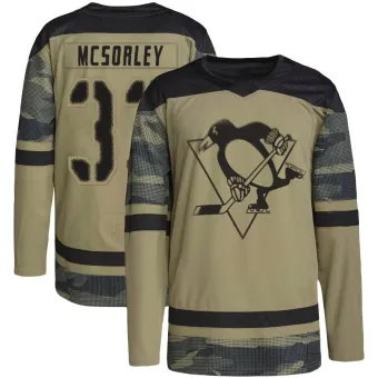 Men's Marty Mcsorley Pittsburgh Penguins Military Appreciation Practice Jersey - Camo Authentic