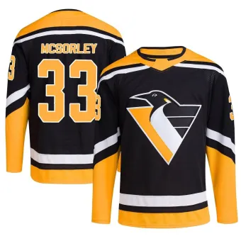 Men's Marty Mcsorley Pittsburgh Penguins Reverse Retro 2.0 Jersey - Black Authentic