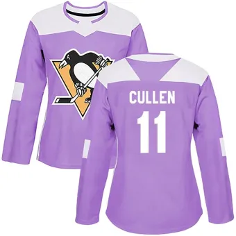 Women's John Cullen Pittsburgh Penguins Fights Cancer Practice Jersey - Purple Authentic