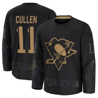 Youth John Cullen Pittsburgh Penguins 2024 Military Appreciation Practice Jersey - Black Premium