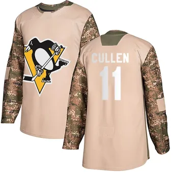 Youth John Cullen Pittsburgh Penguins Veterans Day Practice Jersey - Camo Authentic